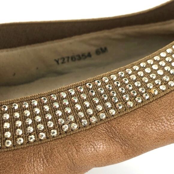 Stuart Weitzman Beebeebaby Studded Ballet Flats 6 - Picture 5 of 6
